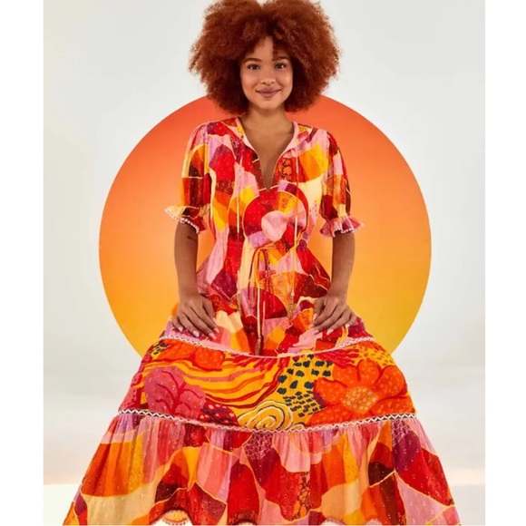 Farm Rio Patch Twirl Maxi - Picture 1 of 15